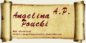 Angelina Poučki vizit kartica